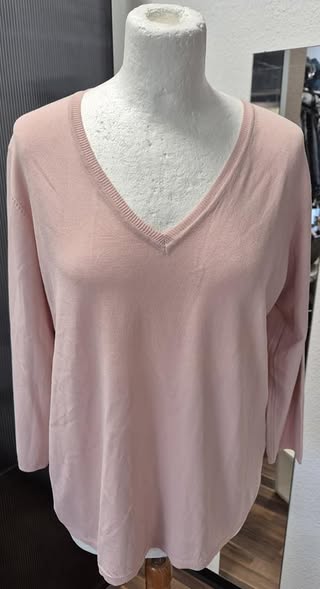 Pulli " Punto Roma " Größe L in Rosa 65% Viscose