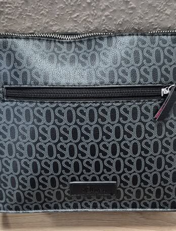 Tasche “ S. Oliver “ in Schwarz/Grau gemustert Breite ca 26cm Höhe ca 21cm