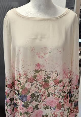 Bluse “ Aniston “ Größe 44 in Beige/Pink floral
