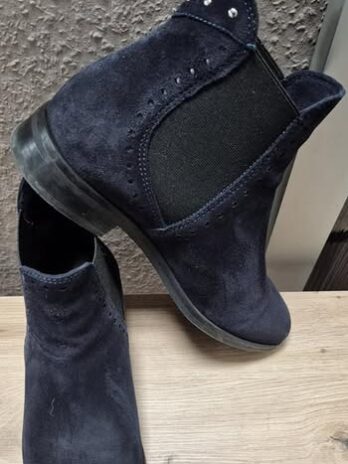 Booties “ Pat Calvin “ Größe 38 in Dunkelblau/Leder