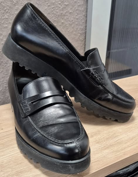 Loafers " Paul Green " Größe 38 in Schwarz/Leder