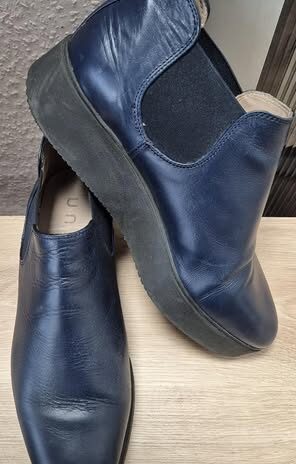Booties “ Unisa “ Größe 40 in Dunkelblau/Leder