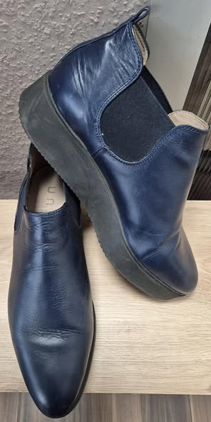 Booties " Unisa " Größe 40 in Dunkelblau/Leder