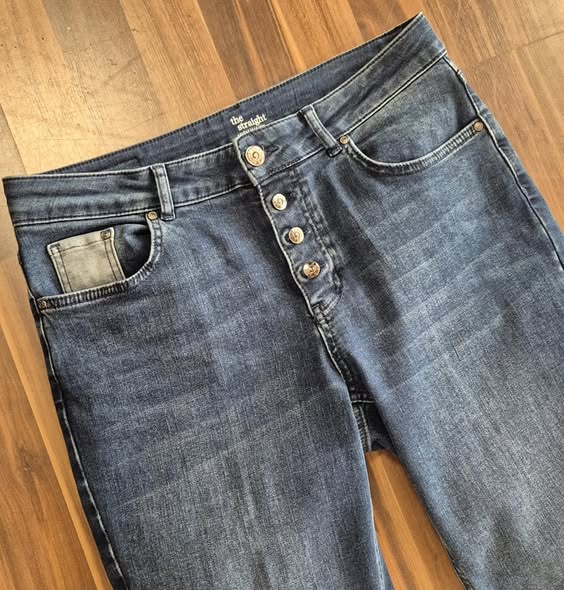Jeans " OUI " Größe 38 in Blau 98% Baumwolle – Bild 2
