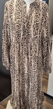Kleid “ Altamira Milano “ Größe 38 in Beige/Braun/Schwarz Animalprint 100% Viscose