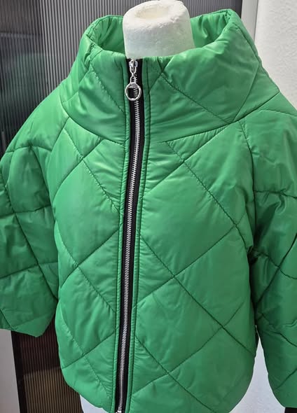 Steppjacke " Made in Italy " Größe 38 in Giftgrün – Bild 2