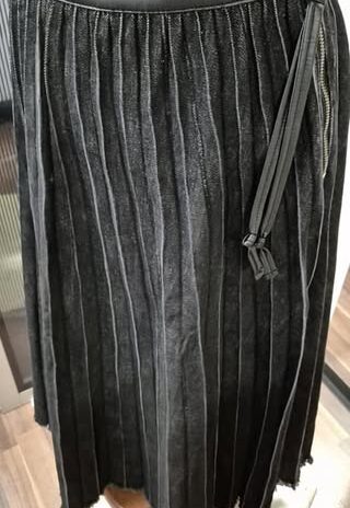 Jeansplisseerock “ Made in Italy “ Größe M in Anthrazitgrau 100% Baumwolle