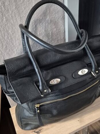 Tasche “ Becato “ in Schwarz/Leder Breite ca 41cm Höhe ca 37cm