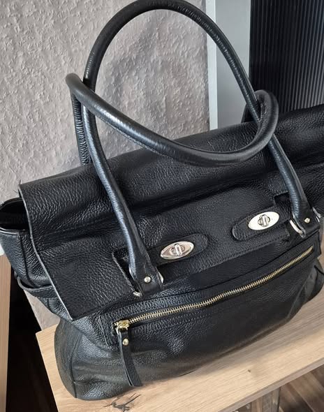 Tasche " Becato " in Schwarz/Leder Breite ca 41cm Höhe ca 37cm – Bild 2