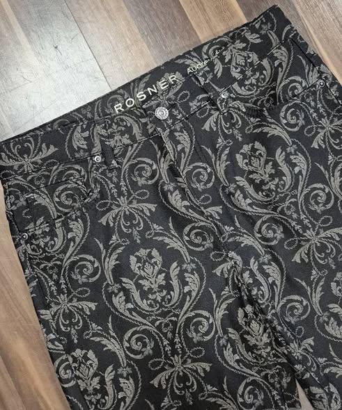 Jeans " Rosner " Größe 38 in Schwarz/Camel gemustert – Bild 2