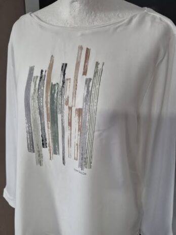 Shirt “ Tom Tailor “ Größe M in Weiß/Print 100% Viscose