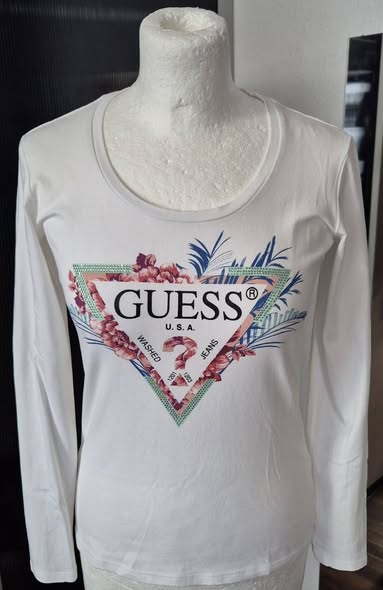 Shirt " Guess " Größe 36 in Weiß/Print Viscose