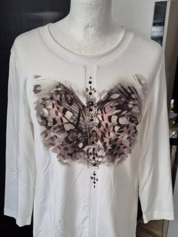 Shirt “ Gerry Weber “ Größe 38 in Offwhite/Print Viscose