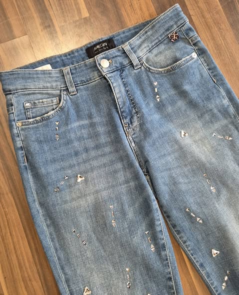 Jeans " Marccain Sports " Größe 36 (N2) in Blau bestickt 91% Baumwolle – Bild 2