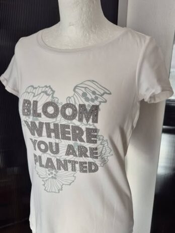 Shirt “ Comma “ Größe 36 in Weiß/Grau/Print Viscose
