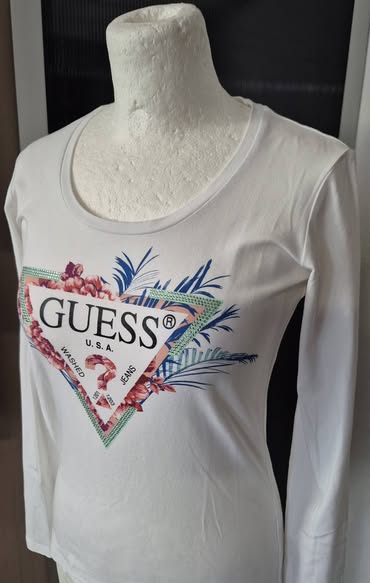 Shirt " Guess " Größe 36 in Weiß/Print Viscose – Bild 2