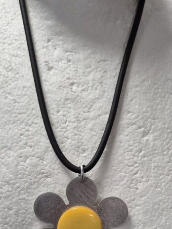 Kette “ Bijou Brigitte “ in Silber/Gelb/Blume
