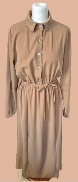 Hemdblusenkleid " New Collection " Größe 38 in Camel