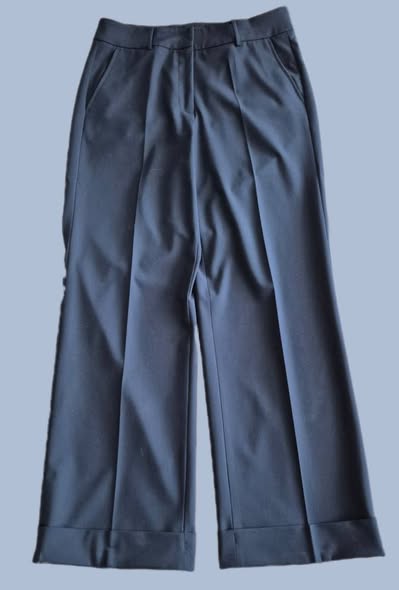 Hose " Cambio " Größe 38 in Dunkelblau weites Bein 29% Viscose