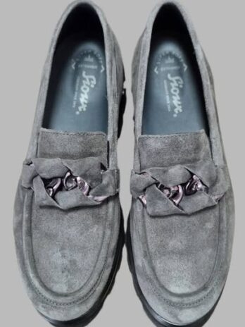 Loafers “ Sioux “ Größe 39 in Anthrazitgrau/Leder