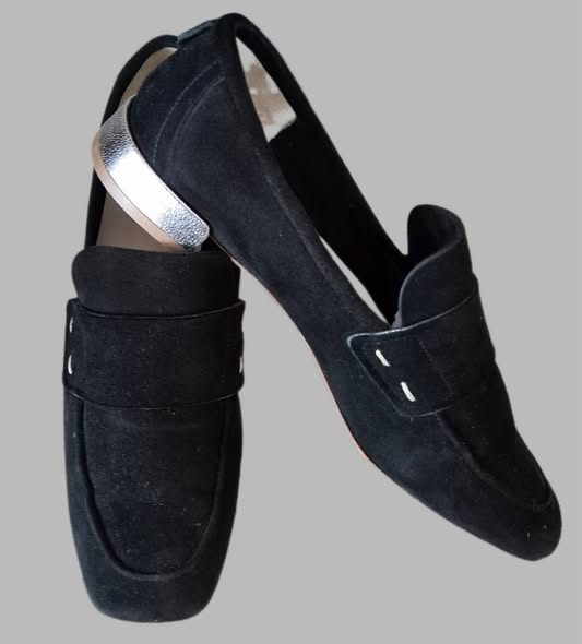 Loafers " La Sofia " Größe 38 in Schwarz/Leder