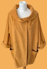 Jacke “ Made in Italy “ Größe 38/40 in Currygelb/Waschleder