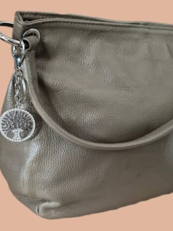 Tasche “ Borse in Pelle “ in Schlamm/Leder Breite ca 34cm Höhe ca 29cm