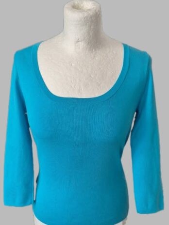 Pulli “ Repeat “ Größe 36 in Türkis 78% Baumwolle 22% Spandex