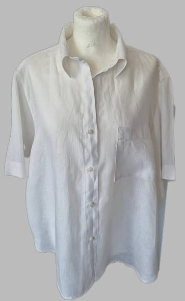 Bluse " Arket " Größe OS (38-40/42) in Weiß 100% Leinen