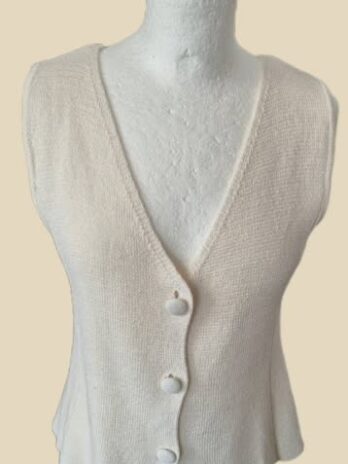 Gilet “ Zara “ Größe M in Offwhite 73% Viscose 27% Leinen