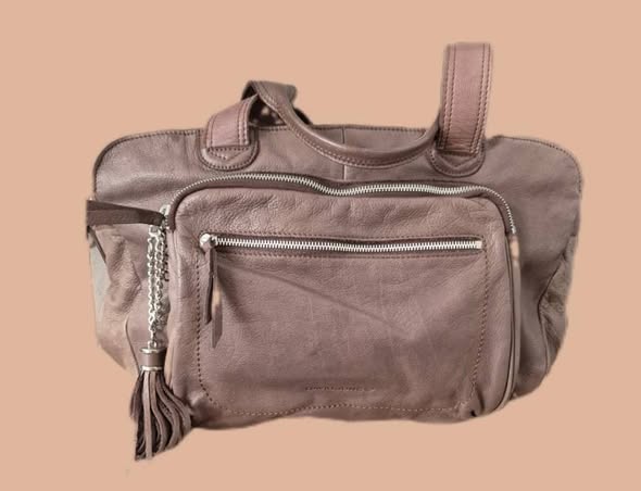 Tasche " David Jones " in Schlamm/Leder Breite ca 53cm Höhe ca 29cm