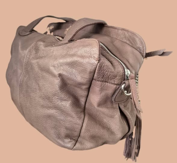 Tasche " David Jones " in Schlamm/Leder Breite ca 53cm Höhe ca 29cm – Bild 3