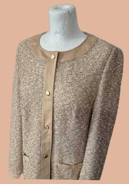Blazer " Basler " Größe 38 in Camel/Offwhite gemustert 96% Baumwolle – Bild 2