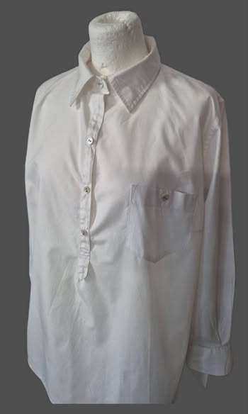 Bluse " Pollsiri " Größe 40/42 in Weiß Baumwolle – Bild 2