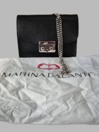 Tasche “ Marina Galanti “ in Schwarz/Leder Breite ca 21cm Höhe ca 16cm