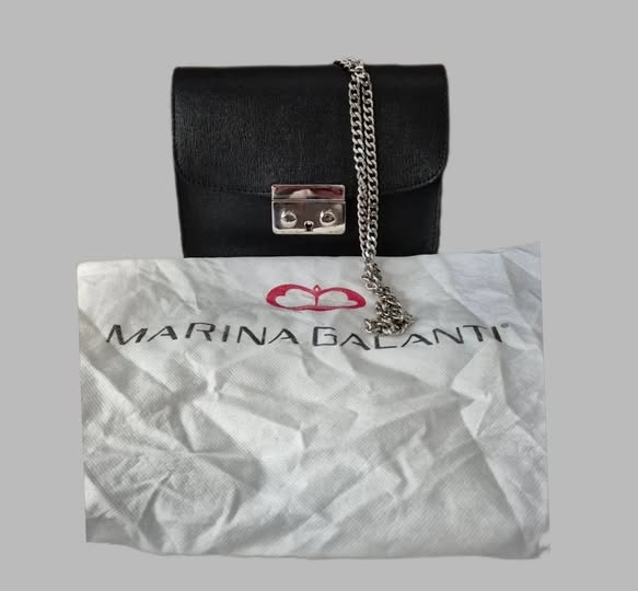 Tasche " Marina Galanti " in Schwarz/Leder Breite ca 21cm Höhe ca 16cm