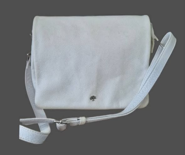 Tasche " Prato " in Weiß/Leder Breite ca 24cm Höhe ca 20cm