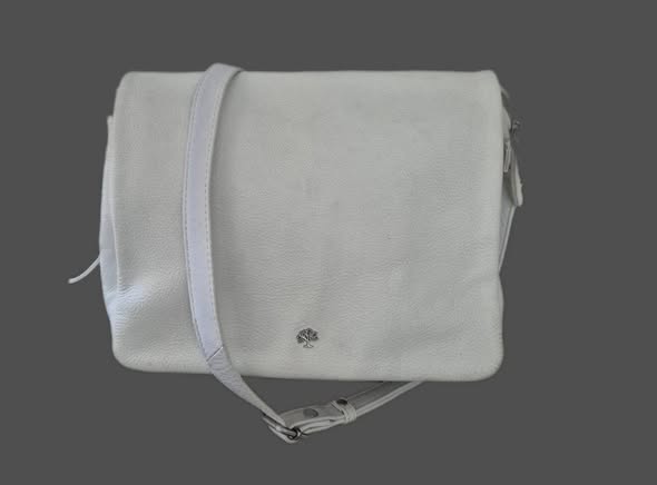 Tasche " Prato " in Weiß/Leder Breite ca 24cm Höhe ca 20cm – Bild 2