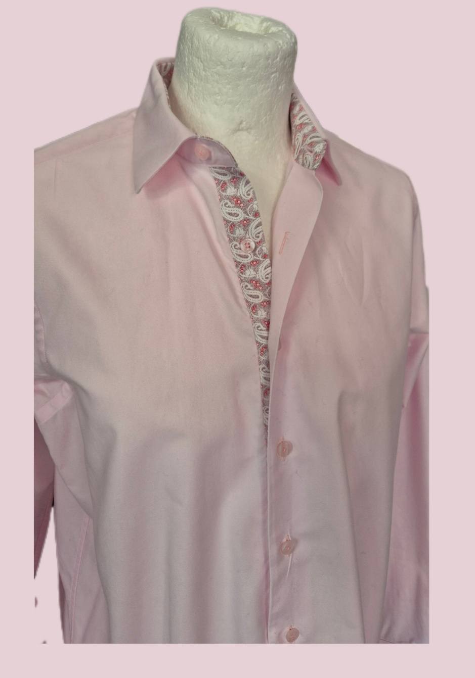 Bluse " Befeni " Größe 38 in Rosa 85% Baumwolle massgeschneidert – Bild 2