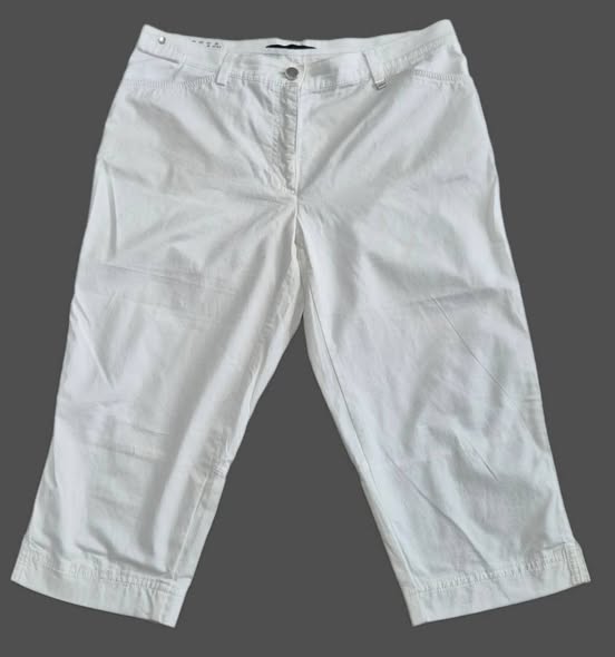 Hose " Brax Golf " Größe 38 in Weiß 7/8 Länge 97% Baumwolle