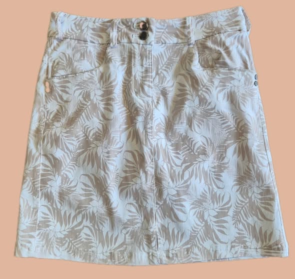 Hosenrock " Cross Sportswear " Größe 36 in Weiß/Taupe gemustert 75% Polyamide