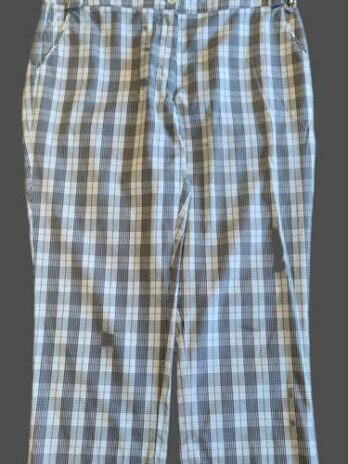 Hose “ Golfino “ Größe 40 in Schwarz/Weiß kariert 7/8 Länge 67% Baumwolle