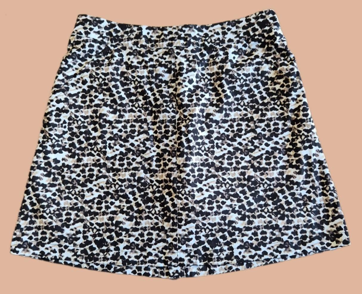Hosenrock " Daily Sports " Größe 36/38 in Schwarz/Weiß/Mocca elastischer Bund