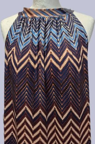 Kleid “ Made in Italy “ Größe 38 in Dunkelblau/Hellblau/Beige/Braun gemustert