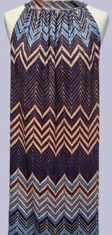Kleid “ Made in Italy “ Größe 38 in Dunkelblau/Hellblau/Beige/Braun gemustert