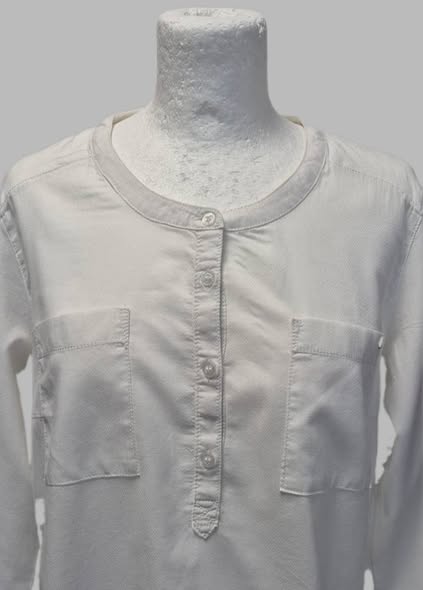 Bluse " EDC " Größe 38 in Weiß Baumwolle – Bild 2