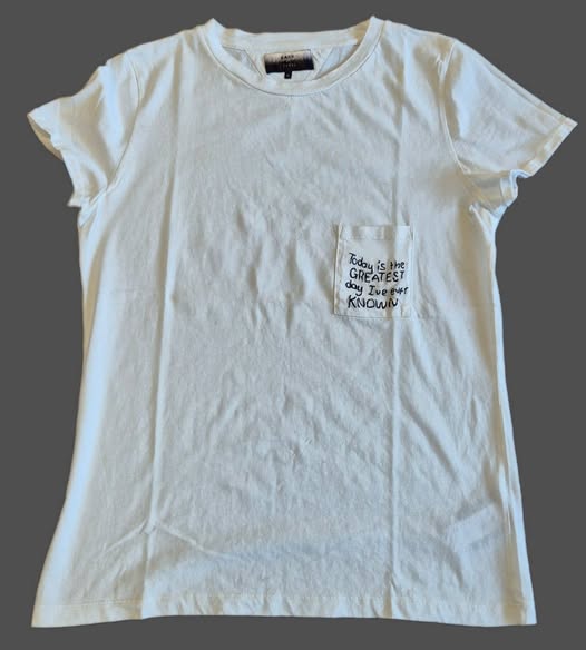Shirt " Jones " Größe 40 in Weiß/Schwarz/Print 100% Baumwolle