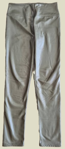 Hose " Made in Italy " Größe 38 in Olivgrün/Kunstleder elastischer Bund