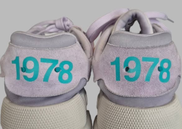 Sneakers " Diesel " Größe 40,5 in Flieder/Hellgrau/Leder/Textil NEU! – Bild 2