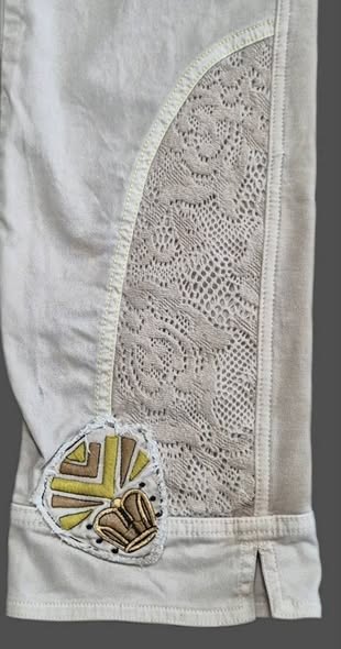 Hose " Elisa Cavaletti " Größe 40 in Schlamm 63% Baumwolle 35% Viscose – Bild 3